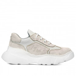 Dam sportskor 6053 beige kamouflage kombinerad