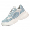 Dam sneakers 6053 blå kamouflage kombinerad