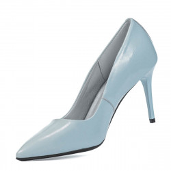 Eleganta damskor 1293 lack blå