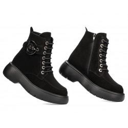 Damherrstövlar 3372 svart velour