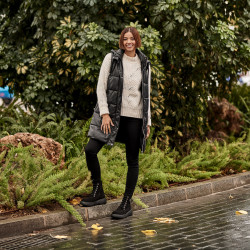 Damherrstövlar 3372 svart velour lifestyle