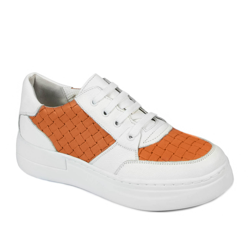 Dam sportskor 6059 vit+orange