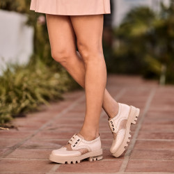Dam casualskor 6047 beige kombinerad lifestyle