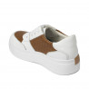 Dam sneakers 6059 vit+kamelfärgad