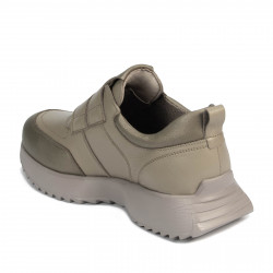 Damsneakers 6060 beige kombinerad
