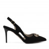 Dam sandaler 1294 svart antilopskinn