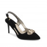 Dam sandaler 1294 svart antilopskinn