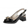 Svart lack dam sandaler 1297