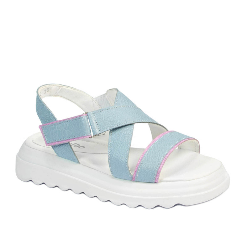 Dam sandaler 5092 blå kombinerad