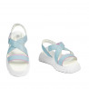 Dam sandaler 5092 blå kombinerad