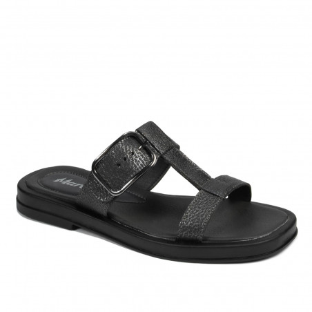 Dam sandaler 5091 svarta metallerade