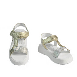 Dam sandaler 5082 silver+guld