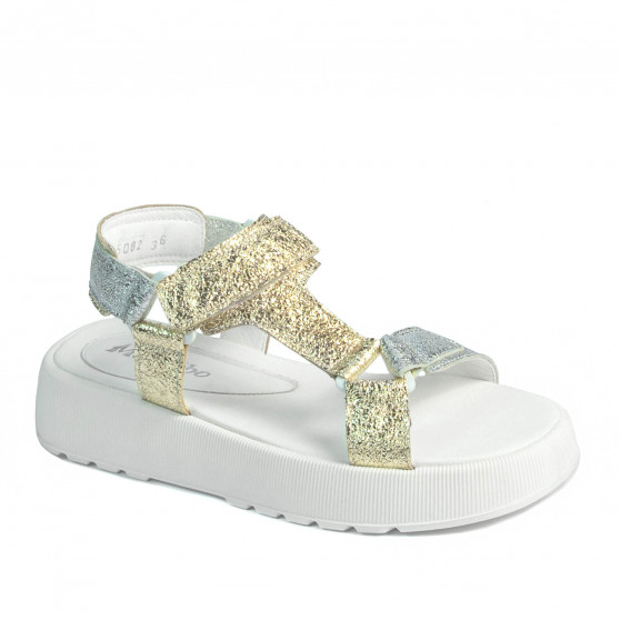 Dam sandaler 5082 silver+guld