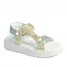 Dam sandaler 5082 silver+guld