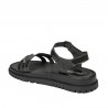 Damsandaler 5096 svart metallic