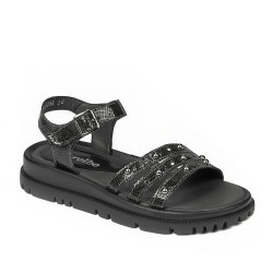 Damsandaler 5096 svart metallic