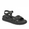 Damsandaler 5096 svart metallic