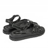 Damsandaler 5096 svart metallic