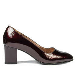 Eleganta damskor 1268 lack vinröd01