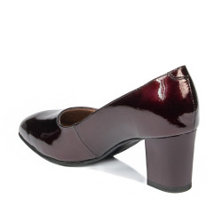 Eleganta damskor 1268 lack vinröd01