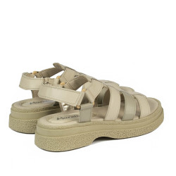 Dam sandal 5099 beige kombinerad