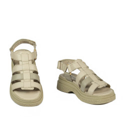 Dam sandal 5099 beige kombinerad