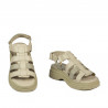 Dam sandal 5099 beige kombinerad