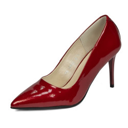 Eleganta damskor 1293 pärlemor röd lack