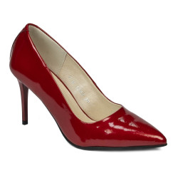 Eleganta damskor 1293 pärlemor röd lack