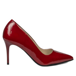 Eleganta damskor 1293 pärlemor röd lack