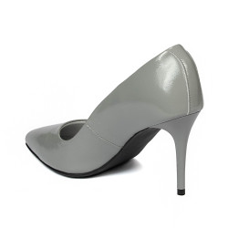Eleganta damskor 1293 grå lack