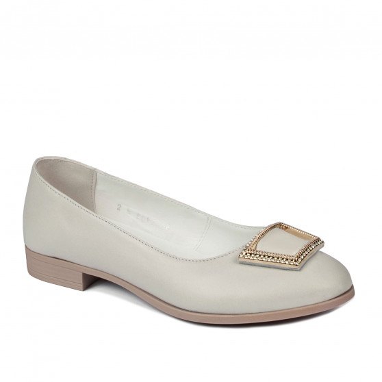 Damsko ballerina 6062 elfenbensvit