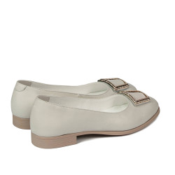 Damsko ballerina 6062 elfenbensvit