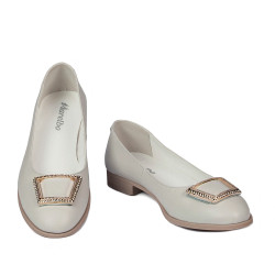 Damsko ballerina 6062 elfenbensvit