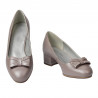 Eleganta damskor 1270-1 cappuccino pärlemor