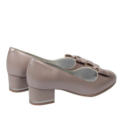 Eleganta damskor 1270-1 cappuccino pärlemor