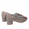 Eleganta damskor 1270-1 cappuccino pärlemor