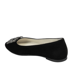 Damkvinnors ballerinaskor 1301 svart antilop