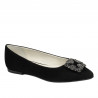 Damkvinnors ballerinaskor 1301 svart antilop