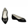 Damkvinnors ballerinaskor 1301 svart antilop