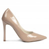 Eleganta damskor 1302 lackad kamel