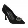 Eleganta damskor 1312 svart mocka
