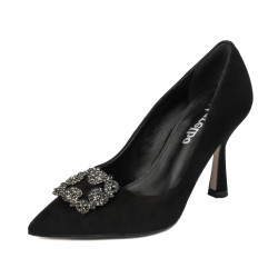 Eleganta damskor 1312 svart mocka