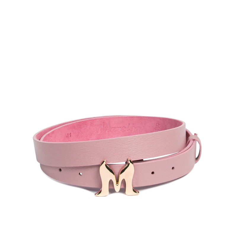 Dambälte 41m rosa saffiano