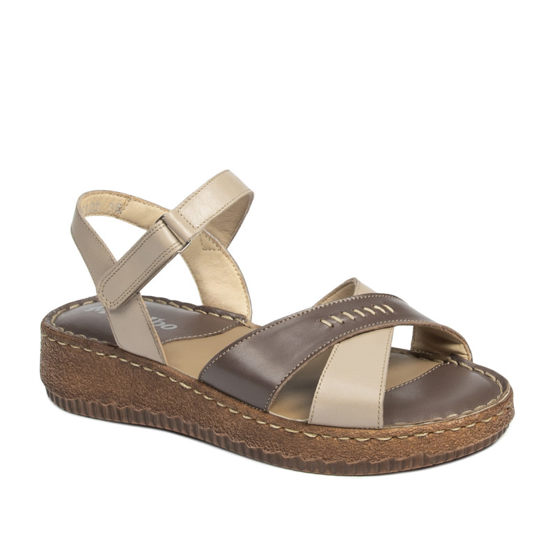 Dam sandaler 5102 sand kombinerad