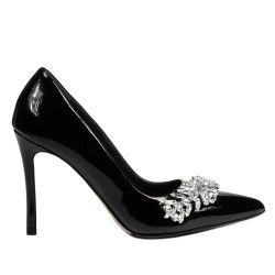 Eleganta damskor 1300 lack svart