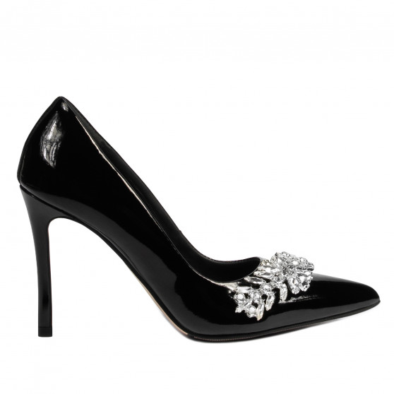 Eleganta damskor 1300 lack svart
