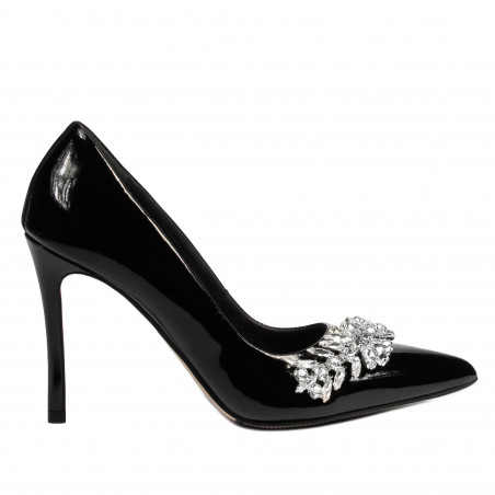 Eleganta damskor 1300 lack svart