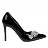 Eleganta damskor 1300 lack svart
