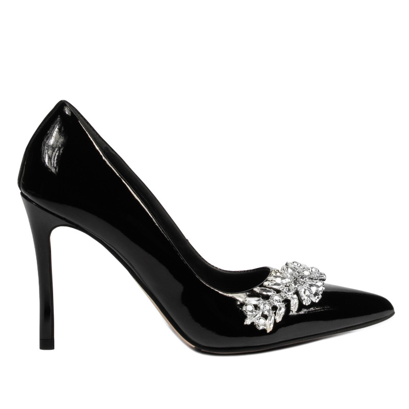 Eleganta damskor 1300 lack svart